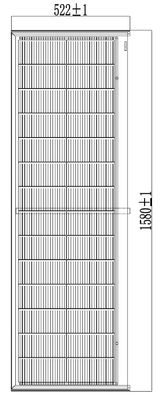 HJT CELLS 80W 90W Kháng thời tiết Đen thủy tinh nóng BIPV gạch mặt trời Dễ cài đặt hình chữ nhật được liệt kê