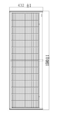 HJT CELLS 65W 70W 75W BIPV Solar Tiles hình chữ nhật thủy tinh nóng đen tấm pin mặt trời PV UL liệt kê / CE chứng nhận