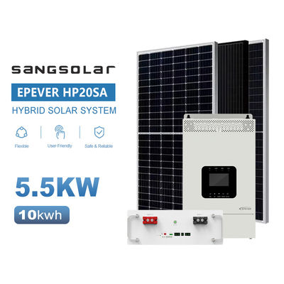Hệ thống năng lượng mặt trời của SANG Off Grid Hệ thống năng lượng mặt trời cho gia đình 3.5KW 5.5KW 48V 220V 230V Với pin lithium 5kwh 10kwh 15kwh