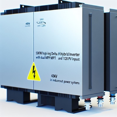 Máy biến đổi lai Delta cao 480V 50kW với MPPT kép và đầu vào PV 120kW cho hệ thống điện công nghiệp