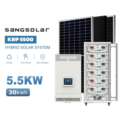 Sangsolar 5.5kw 10kw 48v 220v 230v 15kwh 30kwh Lithium pin Off Grid Hệ thống năng lượng mặt trời không có pin